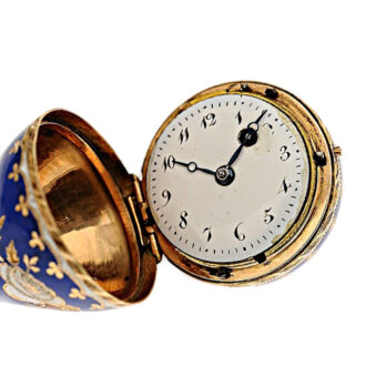 Austrian gold enamel pear-shaped pendant watch circa 1800