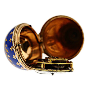 Austrian gold enamel pear-shaped pendant watch circa 1800