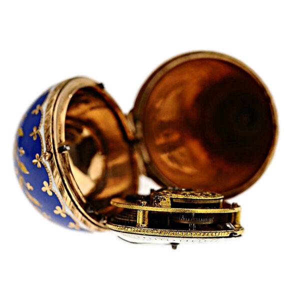 Austrian gold enamel pear-shaped pendant watch circa 1800 Austrian gold enamel pear-shaped pendant watch circa 1800