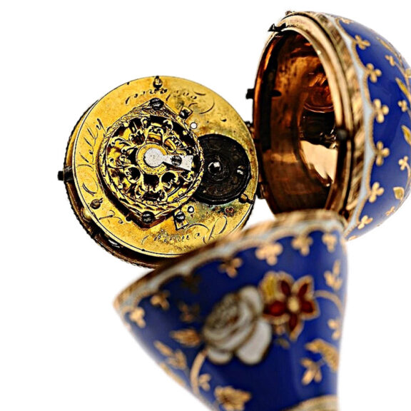 Austrian gold enamel pear-shaped pendant watch circa 1800 Austrian gold enamel pear-shaped pendant watch circa 1800