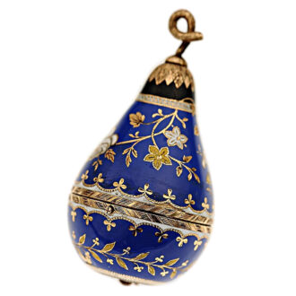 Austrian gold enamel pear-shaped pendant watch circa 1800