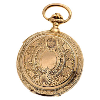 Swiss gold erotic repeating hunting cased watch Circa 1880