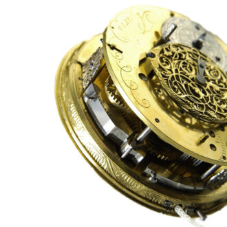 French repeating coach clock with alarm and date Circa 1760