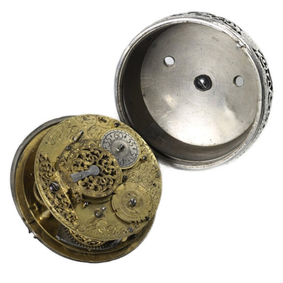 German one-handed coach clock with hour self strike Circa 1680 German one-handed coach clock with hour self strike Circa 1680