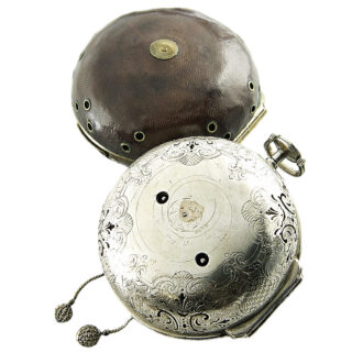 German repeating coach clock with a self strike and alarm Circa 1740