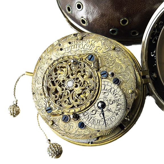 German repeating coach clock with a self strike and alarm Circa 1740 German repeating coach clock with a self strike and alarm Circa 1740