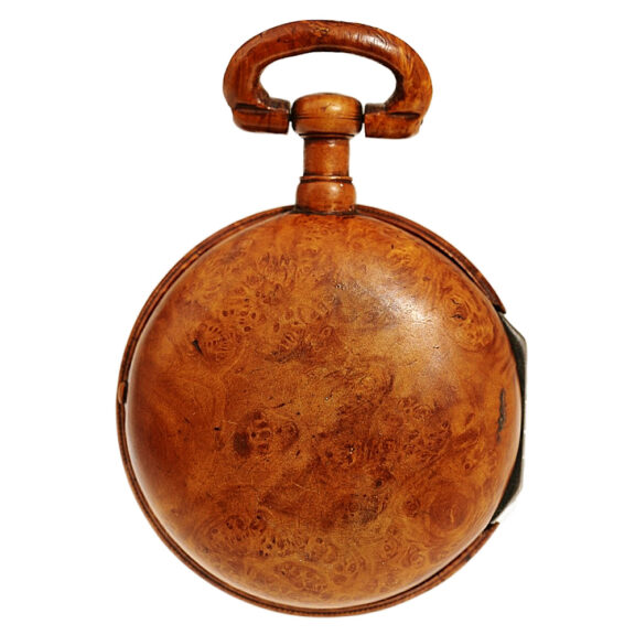 Swiss verge pocket watch made of root maple Circa 1780 Swiss verge pocket watch made of root maple Circa 1780