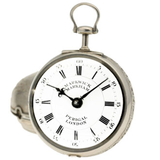 English large pair-cased coach clock with self strike Circa 1800
