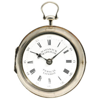 English large pair-cased coach clock with self strike Circa 1800
