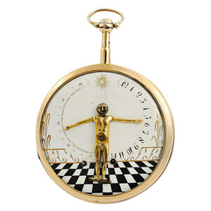 Swiss gold watch with Bras en l’air indication Circa 1820
