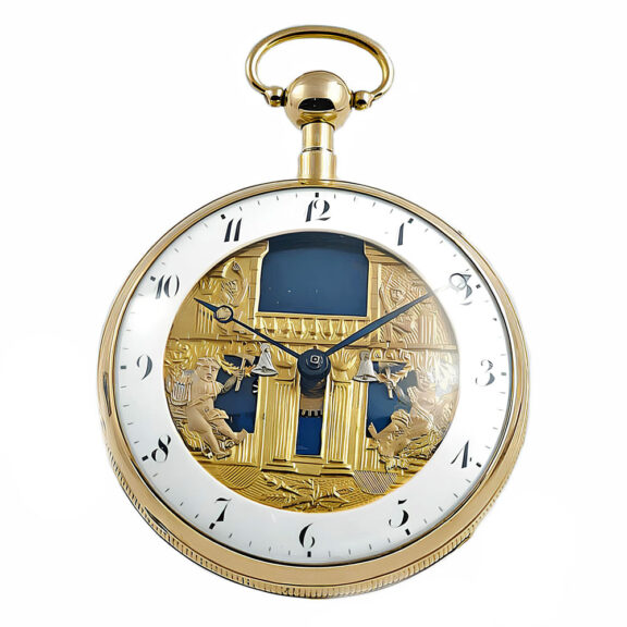 Swiss 18 carat gold repeater with Jacquemarts Circa 1810 Swiss 18 carat gold repeater with Jacquemarts Circa 1810