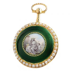 French rare cylinder watch with wolf’s tooth train Circa 1789