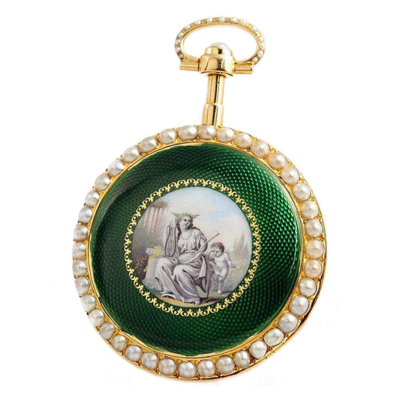French rare cylinder watch with wolf’s tooth train Circa 1789