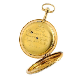 French rare cylinder watch with wolf’s tooth train Circa 1789