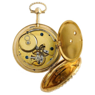 French rare cylinder watch with wolf’s tooth train Circa 1789