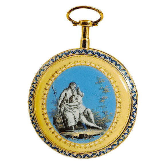 English gold enamel gentleman's pocket watch Circa1840 English gold enamel gentleman's pocket watch Circa1840