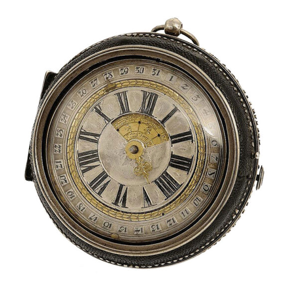German pair cased watch with date and day indication Circa 1690
