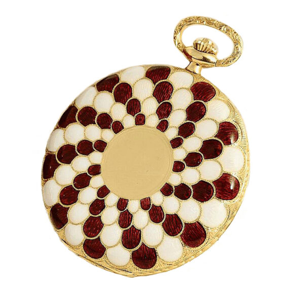 Swiss gold enamel Geneva pendant watch "Dahlia" Circa 1992