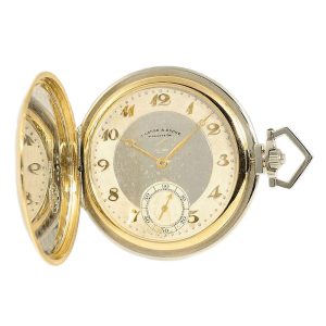 German rare gold Glashütte dress pocket watch Circa 1920
