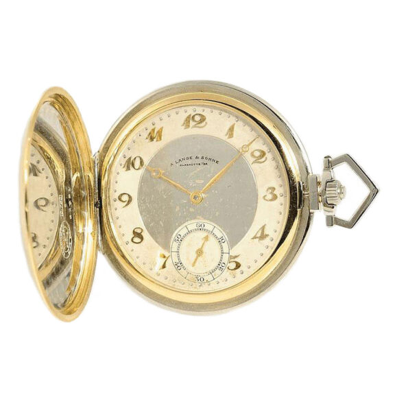 German rare gold Glashütte dress pocket watch Circa 1920