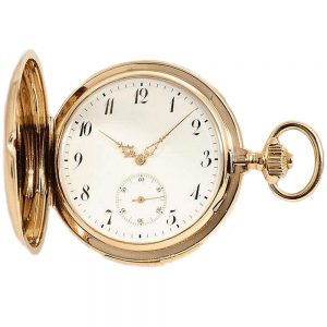 Swiss rare minute repeating watch with carillon Circa 1900