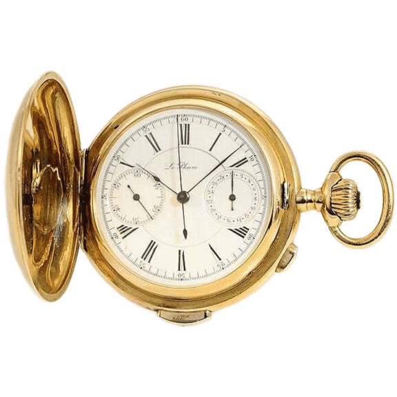 Swiss minute repeating watch with chronograph Circa 1890