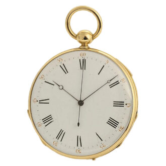Gold open faced pocket watch by Jules Jürgensen
