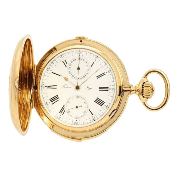 Russian gold repeater with chronograph and date Circa 1910