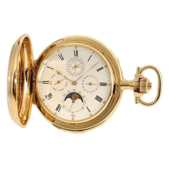 Swiss repeater with perpetual calendar and moon phase Circa 1960