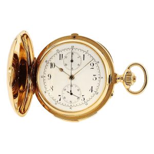 Swiss minute repeating watch with chronograph Circa 1890