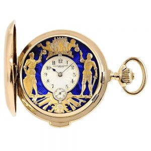 Swiss minute repeating watch with two Jacquemarts Circa 1900