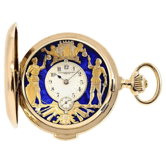 Swiss minute repeating watch with two Jacquemarts Circa 1900