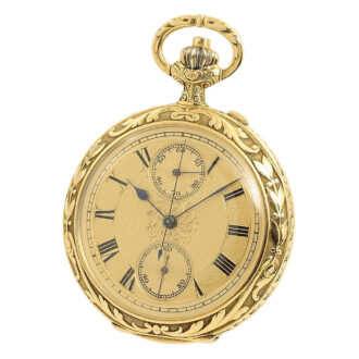 Swiss minute repeating watch with "Trip Repeater" Circa 1900