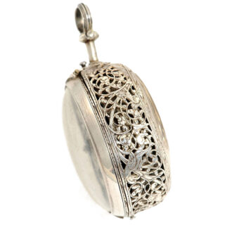 French silver pair cased verge watch with alarm Circa 1680