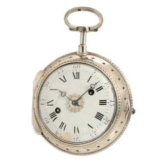 Italian silver repeating coach clock with alarm Circa 1800 Italian silver repeating coach clock with alarm Circa 1800