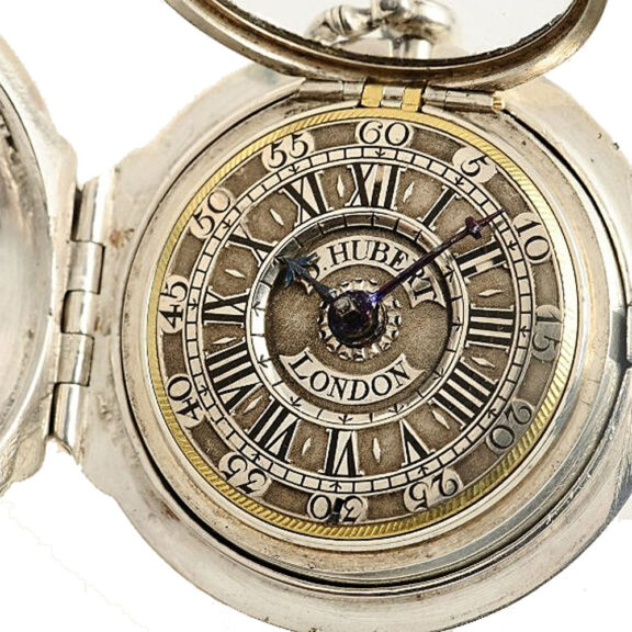 English particular small pair cased verge pocket Circa 1720 English particular small pair cased verge pocket Circa 1720