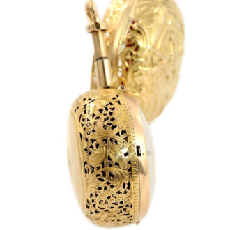 English half quarter repeating Repoussé pocket watch Circa 1780