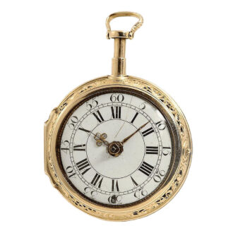 English half quarter repeating Repoussé pocket watch Circa 1780