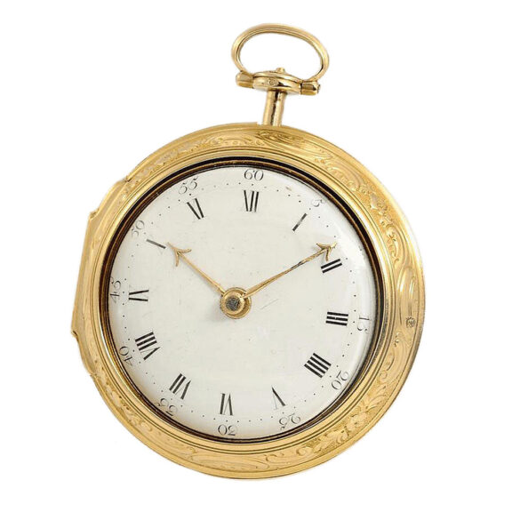 English pair cased repoussé verge pocket watch Circa 1786