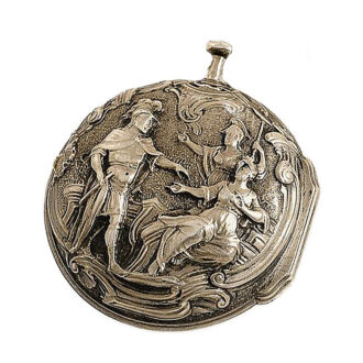 German repoussé verge with matching rococo chatelaine Circa 1760