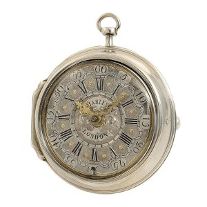 English silver pair cased verge pocket watch Circa 1732