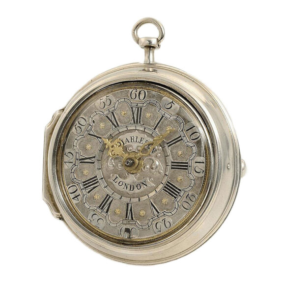 English silver pair cased verge pocket watch Circa 1732