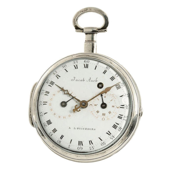 German pocket watch with calendar and 24h indicator Circa 1790