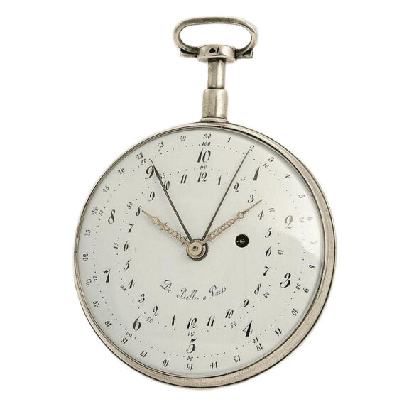 French watch with revolution decimal and double time Circa 1794 French watch with revolution decimal and double time Circa 1794
