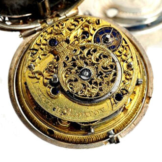 German pair cased quarter repeating verge pocket watch circa 1730
