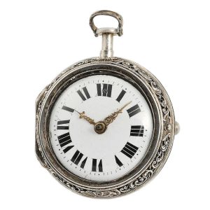 German pair cased quarter repeating verge watch Circa 1730