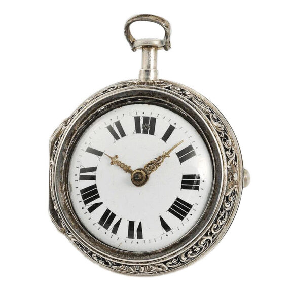 German pair cased quarter repeating verge watch Circa 1730