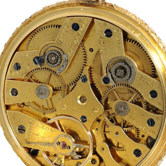 English watch with centre seconds and two time zones Circa 1848