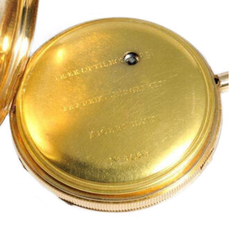 Danish gold quarter repeating cylinder pocket watch Circa 1820