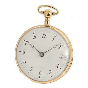 Danish gold quarter repeating cylinder pocket watch Circa 1820